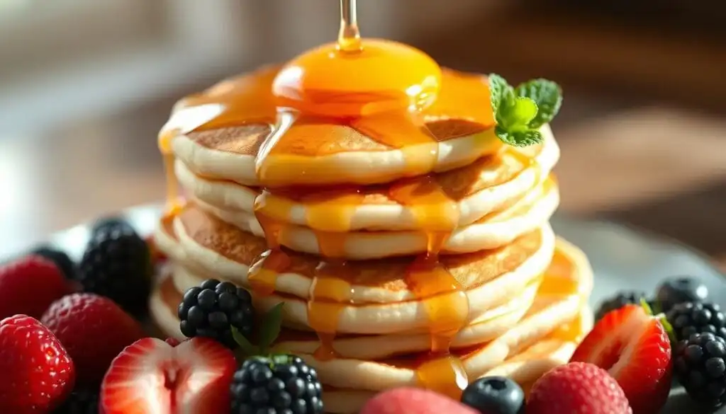 pancakes with maple syrup